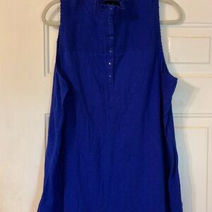 NWT Torrid Blue Tank Top with Henley Neckline
